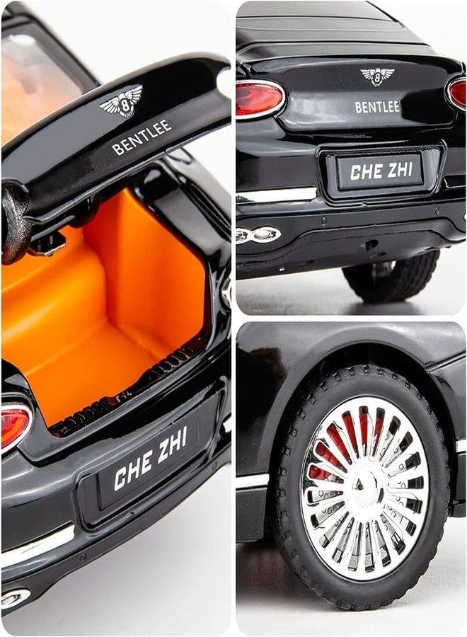 RAMPKD Compatible for 1/24 Bentley Continental GT Model Car Alloy Diecast Toy Car Collectible Pull Back Toy Vehicles with Sound and Light Door Can Be Opened for Girls Boys Gift(Design-19), Green - Image 2